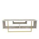 Decorotika Asal 120 Cm Wide Modern Tv Unit For Tvs Up To 51" - Ephesus And Gold