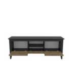 Decorotika Verde 150 Cm Wide Tv Stand Tv Unit Tv Cabinet - Oud And Black