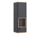 Furniture To Go Klara Display Cabinet With 1 Glass Door In Grey And Oak