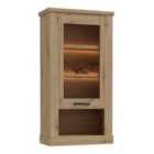 Furniture To Go Corona Wall Display Cabinet In Artisan Oak