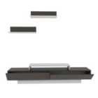 Decorotika Lusi 180 Cm Tv Unit With Shelves For Tvs Up To 71" - White And Coffee Galaxy