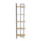 Decorotika Alice 5-tier Corner Bookcase Bookshelf Shelving Unit - Black And Oud