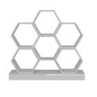 Decorotika Flower 120 Cm Wide Hexagonal Bookcase Bookshelf Display - White