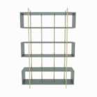 Decorotika Bruti 5-tier Bookcase Bookshelf Display Unit - Green And Gold