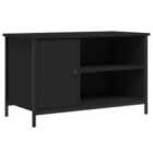 vidaXL Tv Cabinet Black 80x40x50 cm Engineered Wood