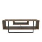 Decorotika Asal 120 Cm Wide Modern Tv Unit For Tvs Up To 51" - Walnut And Black