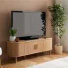 Birlea Axel Fluted Tv Unit - Oak