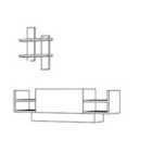 Decorotika Spring Tv Unit For Tvs Up To 43" With A Wallshelf - White