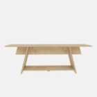 Decorotika Lanca 150 Cm Media Centre Tv Stand Tv Unit Tv Cabinet Up To 65" - Oak