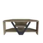 Decorotika Karin 90 Cm Modern Corner Tv Unit For Tvs Up To 40'' - Oud Oak And Black