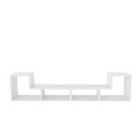 Decorotika Cubicco 120 Cm Adjustable Tv Unit - White