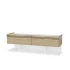 Decorotika Kase Tv Unit For Tvs Up To 55" - White And Sapphire Oak