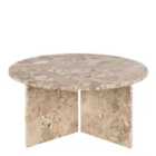 Furniture To Go Vega Round Coffee Table In Brown Marble
