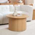 Birlea Axel Round Fluted Coffee Table - Brown