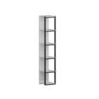 Decorotika Texas 5-tier Bookcase Bookshelf Shelving Unit Easy Assembly Metal Frame - White And Black