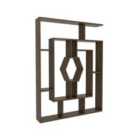 Decorotika Labrina Geometric Bookcase Hexagonal Bookshelf Room Divider Shelving Unit - Walnut