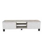 Decorotika LUKas Tv Unit For Tvs Up To 63" - White Marble And White