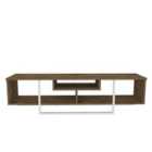 Decorotika Asal 150 Cm Wide Modern Tv Unit For Tvs Up To 63" - Oud Oak And White