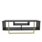 Decorotika Asal 120 Cm Wide Modern Tv Unit For Tvs Up To 51" - Bendire And Gold