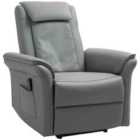 Homcom Kneading Massage Recliner Chair Breathable Leather Recliner Armchair