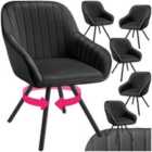 Tectake Snug Armchair Black Set Of 6