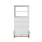 Decorotika - Utopie Modern Bookshelf Shelving Unit Bookcase Display Unit With Cabinets - White