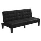 Adalynn Convertible Futon Black Faux Leather