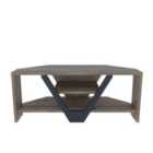 Decorotika Karin 90 Cm Modern Corner Tv Unit For Tvs Up To 40'' - Walnut And Black