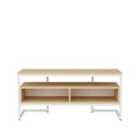 Decorotika Merrion 110 Cm Tv Unit Tv Stand Tv Cabinet Storage With Open Shelves - White And Oak
