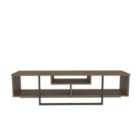 Decorotika Asal 150 Cm Wide Modern Tv Unit For Tvs Up To 63" - Walnut And Black