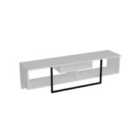 Decorotika Asal 150 Cm Wide Modern Tv Unit For Tvs Up To 63" - White And Black