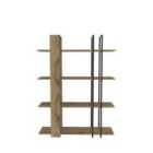 Decorotika - Onno 4-tier Bookcase Bookshelf Display Unit - Oud And Black