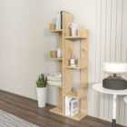 Decorotika Lui 137 Cm Tall Modern Accent Ladder Style Bookcase Bookshelf Plant Stand - Oak