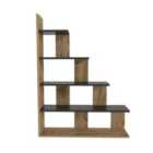 Decorotika Echo Modern 5-tier Ladder Bookcase Bookshelves - Oud And Black