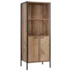 Stretton Storage Bookcase With 2 Doors - Rustic Oak