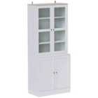 HOMCOM Modern Bookcase Display Storage Cabinet w/ Doors Adjustable Shelves