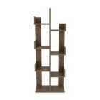Decorotika Lui 137 Cm Tall Modern Accent Ladder Style Bookcase Bookshelf Plant Stand - Walnut