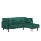 Clair Sectional Futon Green Velvet