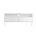 TV Cabinet With 2 Drawers White Living Room Furniture