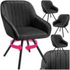 Tectake Snug Armchair Black Set Of 4