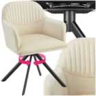 Tectake Lona Armchair Cream And Black