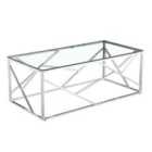 Geometric Silver Coffee Table