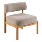 Furniture To Go Burley Lounge Chair In Beige Fabric And Oak