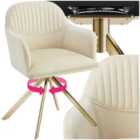 Tectake Lona Armchair - Cream And Gold