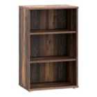 Furniture To Go Essential Low Narrow 2 Shelf Bookcase In Vintage Oak