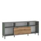 Furniture To Go Darwin Tv Cabinet 1 Door 73cm High In Green/Oak