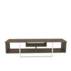 Decorotika Asal 150 Cm Wide Modern Tv Unit For Tvs Up To 63" - Walnut And White