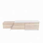 Decorotika Zonas 180 Cm Modern Unique Design Tv Stand Tv Cabinet Tv Unit With 3 Cabinets - Cordoba And White