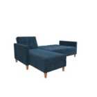 Hartford Sectional Futon Chenille Blue