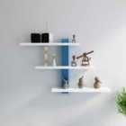 Decorotika Mita Adjustable Wall Shelf Wall Mounted Shelf Wall Display Unit Storage - White And Blue